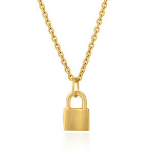 2019 Women Jewelry Gold STAINLESS STEEL Mini Lock Necklace Padlock  Necklaces & Pendants Lock Chain Necklace Choker Metal Collar