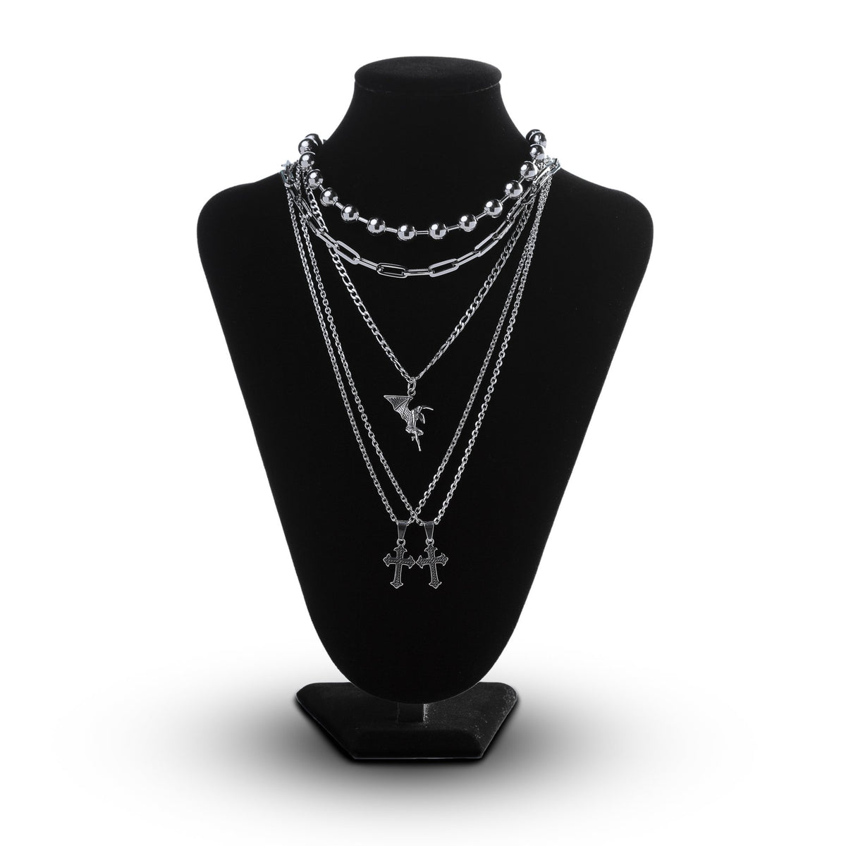Mirrored Mens Necklace Stack by Statement Collective_01