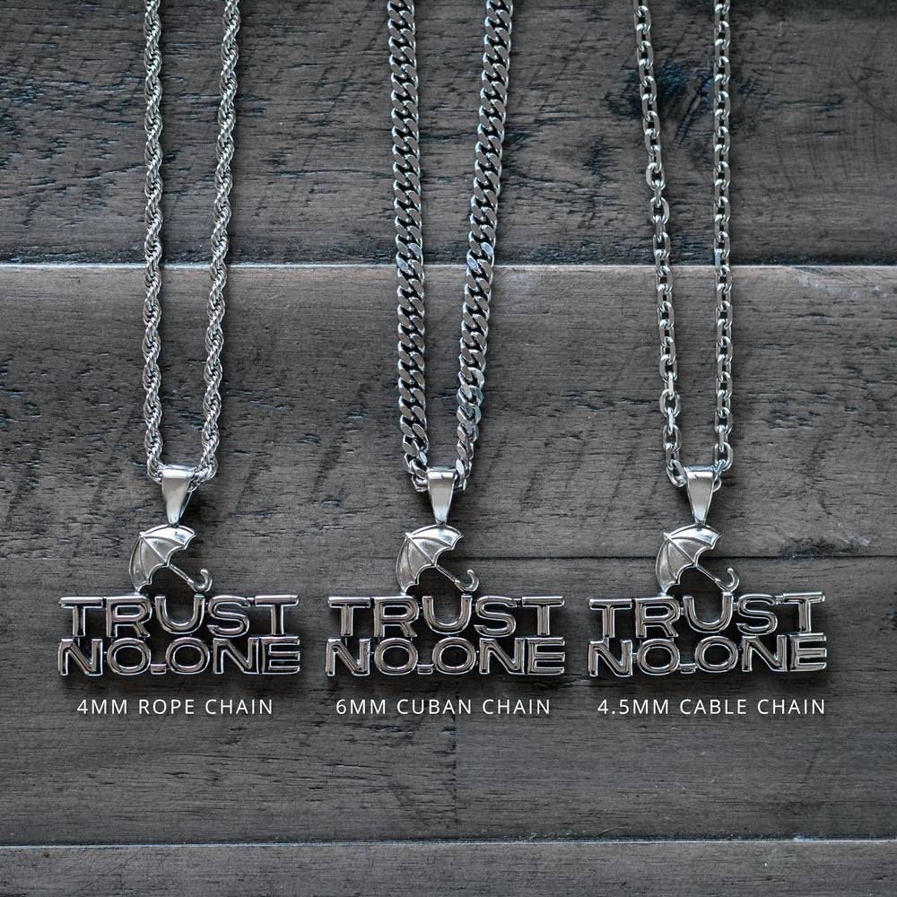 NO1NETWORK X STATEMENT &quot;TRUST NO.ONE&quot; Pendant Charms &amp; Pendants STATEMENT 