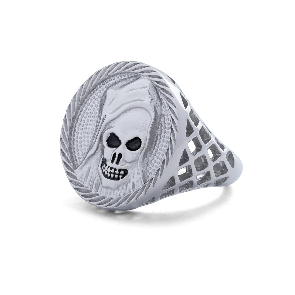 Classic Handmade Grim Reaper Ring In Stainless Steel By Statement ...