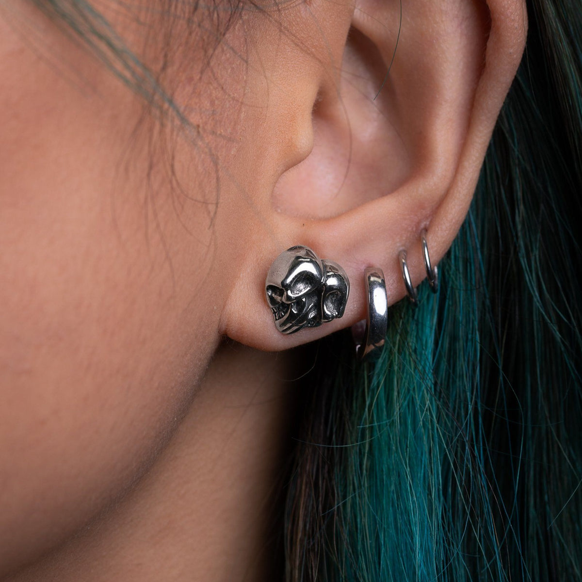 Skull Heart Stud Mens Earring by Statement Collective_04