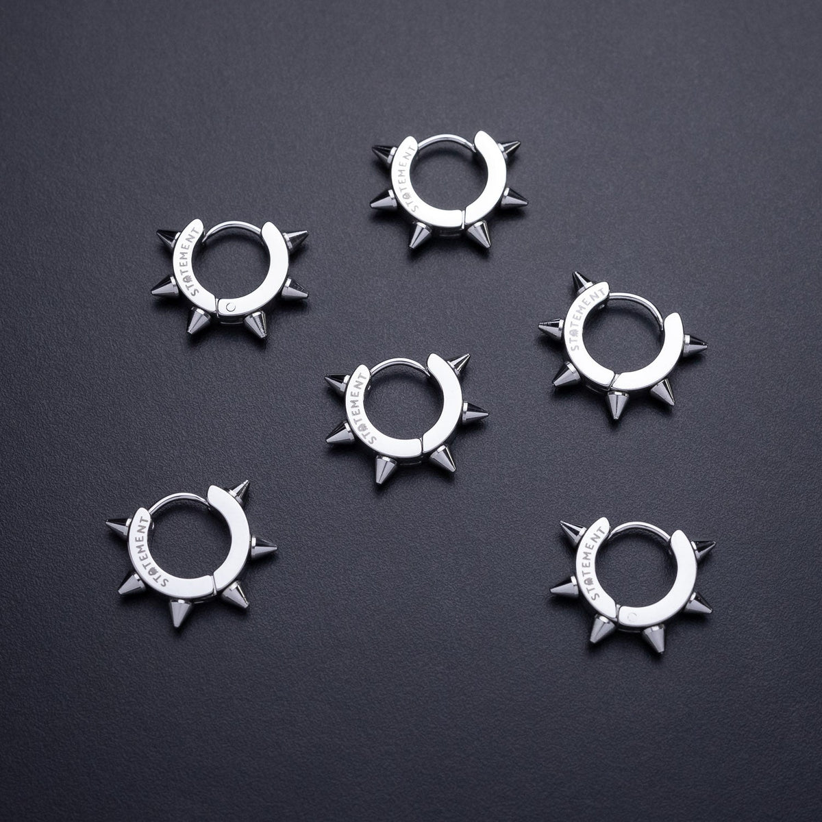 Spiked Hoop Earrings Earrings STATEMENT 