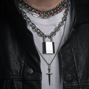 padlock chain necklace